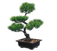 GOTTAJOY Realistic Faux Japanese Pine Bonsai in Pot for Office Desk Bookshelf Window and Tabletop Decoration