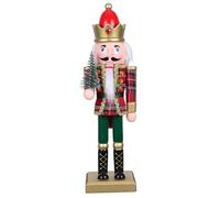GOTTAJOY Traditional Wooden Nutcracker Soldier Figures 26cm Christmas Home Decor for Tabletop Shelf Fireplace