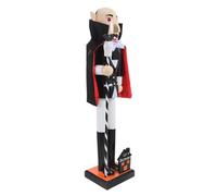 GOTTAJOY Vampire Nutcracker Halloween Decor Wooden Soldier Figure Spooky Holiday Tabletop Statue for Day of The Dead Party