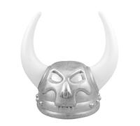 GOTTAJOY Viking Helmet with Horns and Skulls Medieval Warrior Cosplay Costume Accessory for Adults Kids Halloween Party