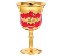 GOTTAJOY Vintage Elegant Zinc Alloy Stemmed Chinese Liquor Cups for Professional Tasting Home Parties Festive Decorations