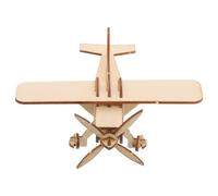 GOTTAJOY Wooden Diy Airplane Model Kit for Kids Handmade Craft Assembly Painting 3d Puzzle School Project Decor