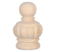 GOTTAJOY Wooden Pineapple Finial Post Cap European Style Carved Sculpture for Staircase Home Decor Diy Project 4.72x2.75x2.75 Inch