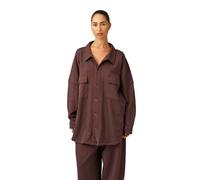 Gottex Beach Life Cozy Coast Airport Shacket - Front Button Closure, Collared, Oversized Fit, One Size Fits Most, Brown, One size