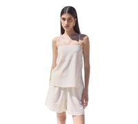 Gottex Beach Life Resort Strapless Top with Top Stitch, Swimwear Coverups, 100% Cotton, Cream, L