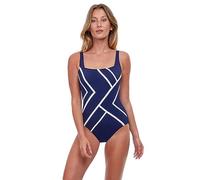 Gottex Women's Mirage One-Piece Swimsuit, Navy/Wh, 16