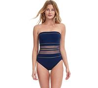 Gottex Onyx Bandeau Swimsuit Navy Gold