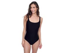 Gottex Women's Charcoal Textured Round Neck Tank One Piece Bathing Suit Swimsuit, Grey, 16
