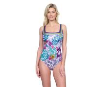 Gottex Women's Floral Vibrant Multi Color Square Neck One-Piece Swimsuit, Multicolor, 12
