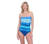 Gottex Women's Golden Hour Bandeau One Piece Bathing Suit Swimsuit, Blue, 14