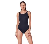 Gottex Women's High Neck Mastectomy Textured One Piece Swimwear-Front & Back Lining, Built-in Soft Cups with Prosthesis Pocket Swimsuit, Black, 14