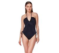 Gottex Women's One Piece-Removable Soft Cups, Halter Straps, Adjustable Sides, Front & Back Lining Swimsuit, Black, 8