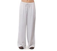 Gottex Women's Saltstripe Wide Leg Beach Pant Cover-up Swimwear, Black-Cream, Medium