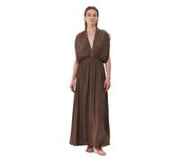 Gottex Women's Solena Crêpe V Neck Open Back Midi Dress Cover-up Swimwear, Khaki, L-x-L