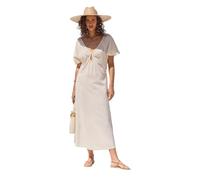 Gottex Women's Terra Puff Sleeve Midi Dress Cover-up Swimwear, Cream, Medium