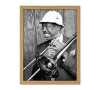 Gottlieb Portrait Jazz Trombone Player Al Grey Photo Artwork Framed Wall Art Print 18X24 Inch