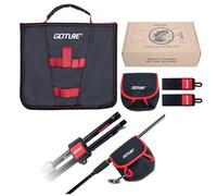 Goture 3-in-1 Fishing Tackle Binder Combo, Fishing Reel Case, 2Pcs Adjustable Velcro Rod Straps, Soft Lure Storage Bag with 8 Clear PVC Sleeves, Pole Fishing Accessories for Saltwater Freshwater B
