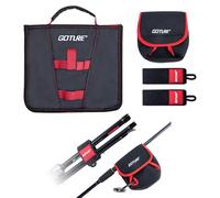 Goture 3-in-1 Fishing Tackle Binder Combo, Fishing Reel Case, 2Pcs Adjustable Velcro Rod Straps, Soft Lure Storage Bag with 8 Clear PVC Sleeves, Pole Fishing Accessories for Saltwater Freshwater A