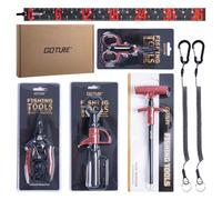 Goture 6Pcs Fishing Tool Kit, Fish Lip Gripper, Fishing Pliers, Fish Hook Remover, Lanyards, Line Scissors, Roll Measuring Tape, Saltwater Gear Kit, Gifts for Men