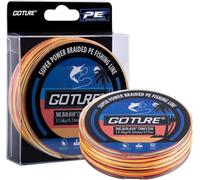 Goture Braided Fishing Line, 8-fold, Ultra Thin Line, Strong Line, Sensitive Line for Spin Fishing, Predatory Fish, Carp Fishing, 275 m Colour Changing