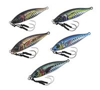 Goture Slow Flat Fall Jig - Saltwater Fishing Lures With Assist Hook, Vertical Jigging Spoon for Tuna, Salmon, Striped Bass, Grouper Snapper, Kingfish