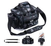 Goture Soft Side Water-Resistant Cross Body Sling Fishing Gear Bag - Saltwater & Freshwater, Tactical Outdoor Bag - Fishing Gifts for Men, Store Tackle Boxes Camo 1