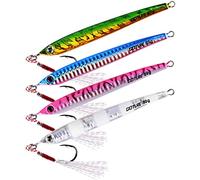 Goture Vertical Jig Saltwater, 60-150g, 4pcs, Glow, Fast Fall, Assist Hook, Deep Sea Fishing Lures, Tuna, Kingfish, Grouper, Snapper, Striper, Salmon