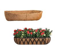 GOTVUGE 2 Packs Coco Liners for Planters 36 Inch, Coconut Fiber Window Box Liners Planter Insert Trough Planter, Coconut Basket Liners for Outdoor Plants