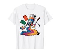 Gouache Self Portrait Painter Fine Art Hobby Figurative T-Shirt