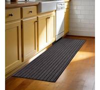 GOUBO Door Mat Indoor Outdoor 115 x 122 cm for Perfect Dust Grabbing Super Absorbent Carpet Machine Washable for Hallway Kitchen Bedroom Laundry Office, Grey