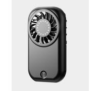 Gouccpu Portable Handheld Mini Fan, Slim Small Personal Pocket Fan, Turbo Power Strong Cool Wind 5 Speeds USB Rechargeable Mini Hand Fan for Travel, Cruise, Concerts Men Women Makeup & Lash (Black)