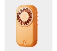 Gouccpu Portable Handheld Mini Fan, Slim Small Personal Pocket Fan, Turbo Power Strong Cool Wind 5 Speeds USB Rechargeable Mini Hand Fan for Travel, Cruise, Concerts Men Women Makeup & Lash (Orange)