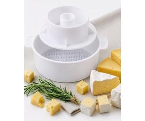 Gouda Hard Cheese Making Mold Large for Press | Cow Goat Rennet Milk | Cheesemaking from Cow and Goat Milk | Cheese Making Kits and Supplies | Cheesecloth