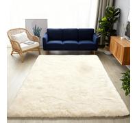 GOUER Area Rugs 250 x 250 cm Thick Pile Non Shedding Relax Rug Durable for Children'S Living Room, Cream Color