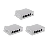 Goufride 1 to 3 Port PoE Extender Passive Cascadable IEEE802.3Af for IP Port Transmission Extender for POE Switch NVR IP (3Pcs)