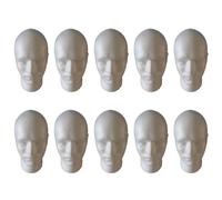 Goufride 10X Male Wig Display Cosmetology Mannequin Head Stand Model Foam White