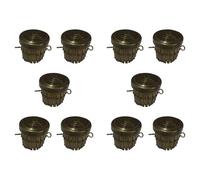 Goufride 10X Round Finish Bags Hardware Purse Frame Parts Pen Bag Clutch Frame Clasp Coin Cylinder Purse Accessories(Bronze)