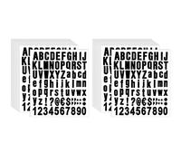 Goufride 1540 Pieces 20 Sheets Self Adhesive Vinyl Letters Numbers Kit, Alphabet Number Stickers for Mailbox (Black, 1 Inch)