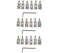 Goufride 18 Roller Bridge Tremolo Saddles with Wrench for Electric Guitar Chrome Color