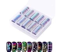 Goufride 1Box/10 Roll Nail Art Stickers Nail Art Transfer Stickers Mixed 3D Nail Sticker