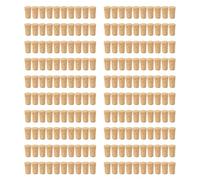 Goufride 200Pcs Natural Wood Corks Wine Stopper Wood Bottle Stopper Cone Type Wine Bottle Corks Plug