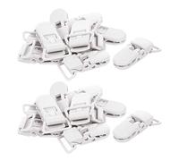 Goufride 20Pcs Baby Kids T-Shape Plastic Clips Soother Dummy Style Badge Holder White