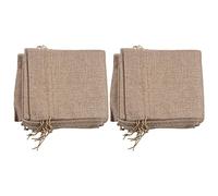 Goufride 20pcs Wine Bags, 14 x 6 1/4 inches Hessian Wine Bottle Gift Bags with Drawstring