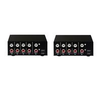 Goufride 2X 1 in 4 Out Stereo Source Splitter Audio Frequency Signal Distribute Device Non Consumption Output Interface