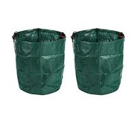 Goufride 2X 270L Garden Waste Bag Large Strong Waterproof Heavy Duty Reusable Foldable Rubbish Grass Sack