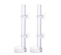 Goufride 2X,35cm Acrylic Shrimp Feeder Tube Feeding Dish Bowls for Fish Tank Aquarium Shrimp Fish, with 2 Suction Cups