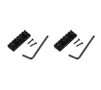 Goufride 2X 7 String Locking Nut Electric Guitar Nut Tremolo Bridge 48mm (Black)
