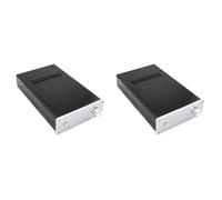 Goufride 2X Amplifier Housing,LM3886 All Aluminum Amplifier Chassis DIY Audio Amplifier Housing with Power Outlet