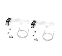 Goufride 2X Bidet Attachment Ultra-Slim Toilet Double Nozzle Spiral Adjustable Water Pressure Non-Electric Ass Sprayer with Hose