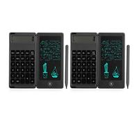 Goufride 2X Calculator Notepad 6 Inch LCD Writing Tablet Digital Drawing Pad with Stylus Pen Erase Button Lock Function Black